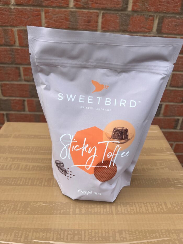 Sweetbird Frappe Mix Sticky Toffee - Now packed in 1 Kilo Sachets